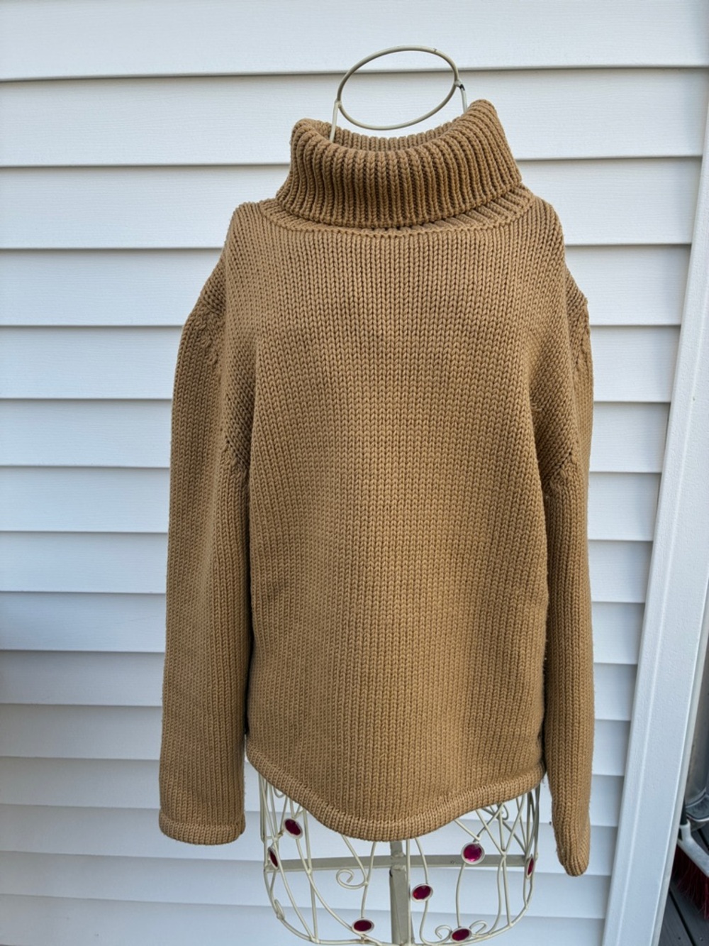Post card made in Italy Cozy Camel Turtleneck Sweater - Women 100 percent Lana
